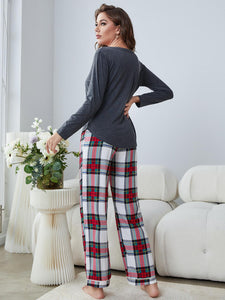 Hailey Plaid Lounge Set