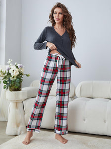 Hailey Plaid Lounge Set